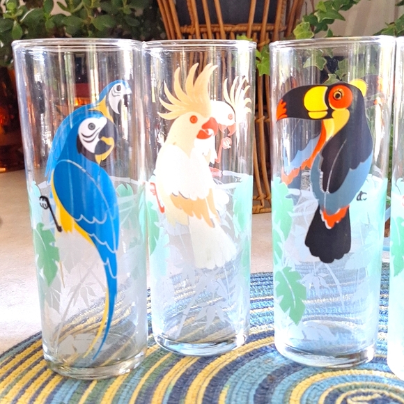 Sale!! Tropical Tom Collins "SET OF 5" Barware glasses - Picture 3 of 7